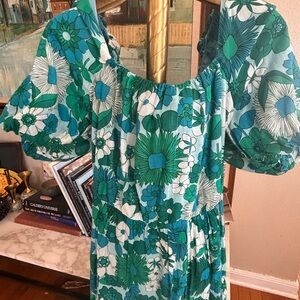 Antik Batik Lorette Lagoon cotton maxi dress